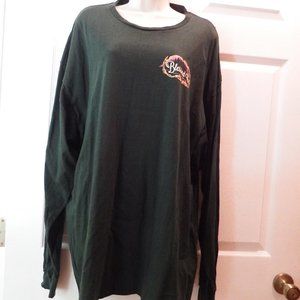 Women's dark green long sleeve t-shirt, Size 2XL
